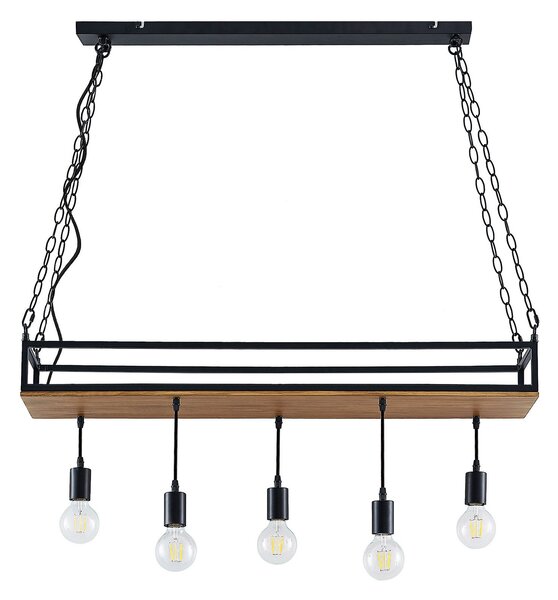 Lampa Wisząca Lindby, Kirista, ściemnialny, czarny, salon, metal, vintage
