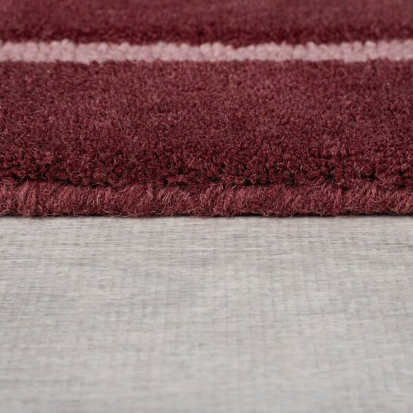Bordowy wełniany dywan tkany ręcznie 150x240 cm Split Ombre Shaped – Flair Rugs