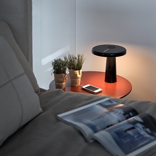 Lampa Stołowa Martinelli Luce, Hoop, czarny, gabinet | pracownia, tworzywo sztuczne, design