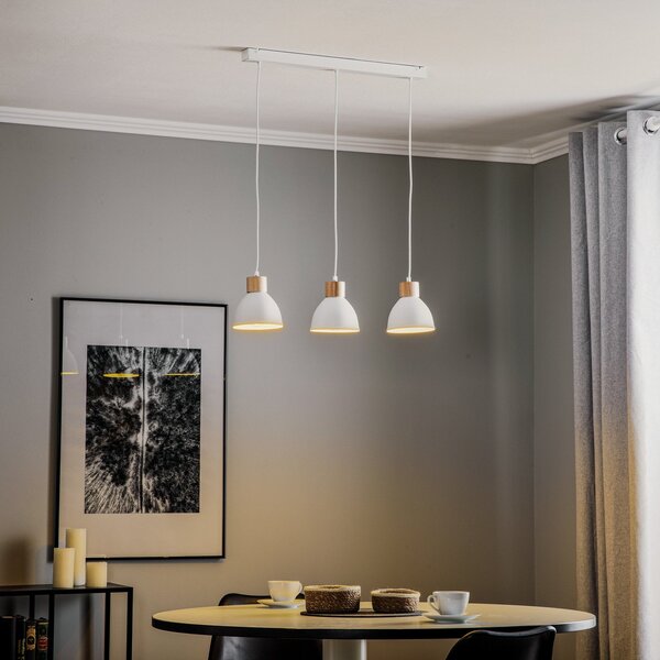 Lampa Wisząca Envostar, Tira, ściemnialny, biały, salon, metal, skandynawski
