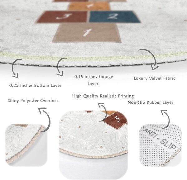 Kremowy dywan dziecięcy ø 120 cm Comfort – Mila Home