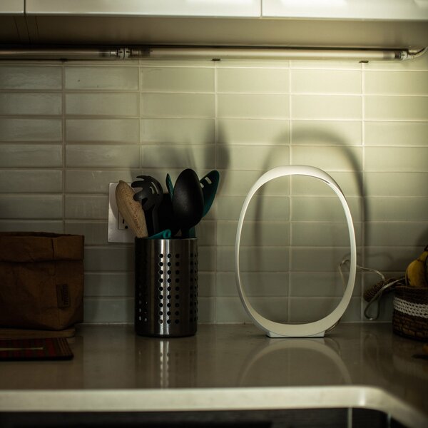 Lampa Stołowa Foscarini, Anisha, ściemnialny, biały, salon, tworzywo sztuczne, design