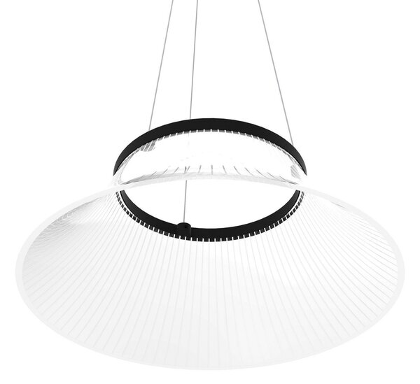 Lampa Wisząca Martinelli Luce, Plissé, transparentny, salon, tworzywo sztuczne, design