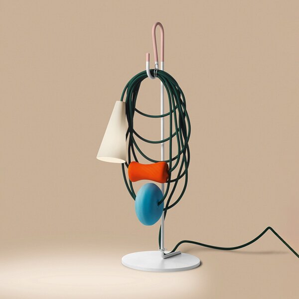 Lampa Stołowa Foscarini, Filo, wielokolorowy, salon, metal, design