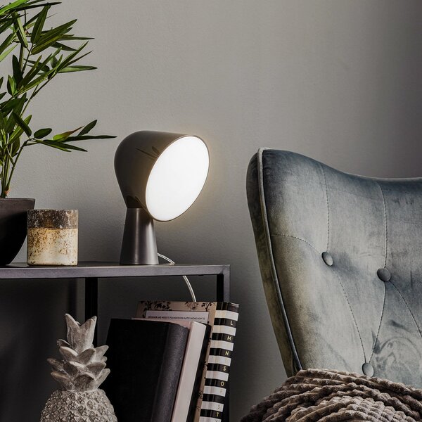 Lampa Stołowa Foscarini, Binic, czarny, salon, tworzywo sztuczne, design