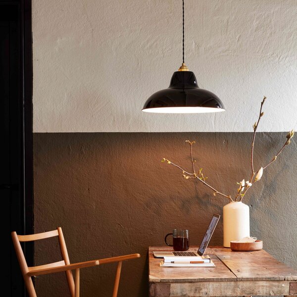 Lampa Wisząca Anglepoise, Original 1227 Brass Midi Wide, ściemnialny, czarny, salon, metal, design