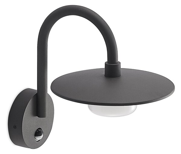 Zewnętrzna Lampa Lucande, Zamalino, ściemnialny, czarny, taras, metal, nowoczesny
