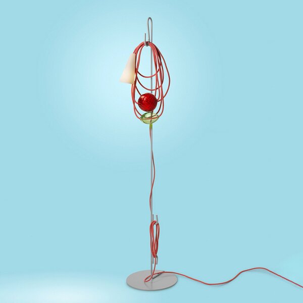Lampa Podłogowa Foscarini, Filo, wielokolorowy, salon, metal, design