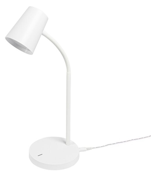 Lampa Stołowa Lindby, Ailina, ściemnialny, biały, gabinet | pracownia, tworzywo sztuczne, nowoczesny