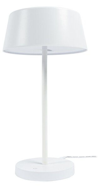 Lampa Stołowa Lindby, Milica, ściemnialny, biały, salon, metal, skandynawski