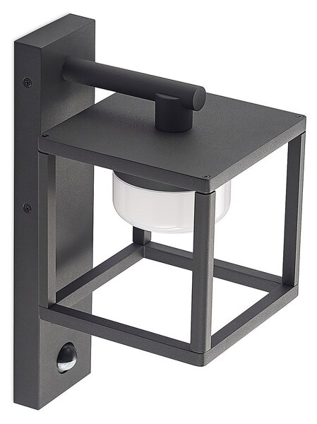 Zewnętrzna Lampa Lucande, Timio, ściemnialny, szary, balkon, aluminium, nowoczesny