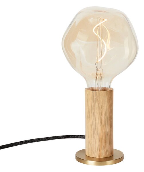 Lampa Stołowa Tala, Knuckle, ściemnialny, drewniany, salon, drewno