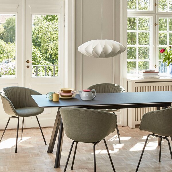 Lampa Wisząca HAY, Nelson Saucer Bubble Crisscros, ściemnialny, biały, salon, tworzywo sztuczne, design