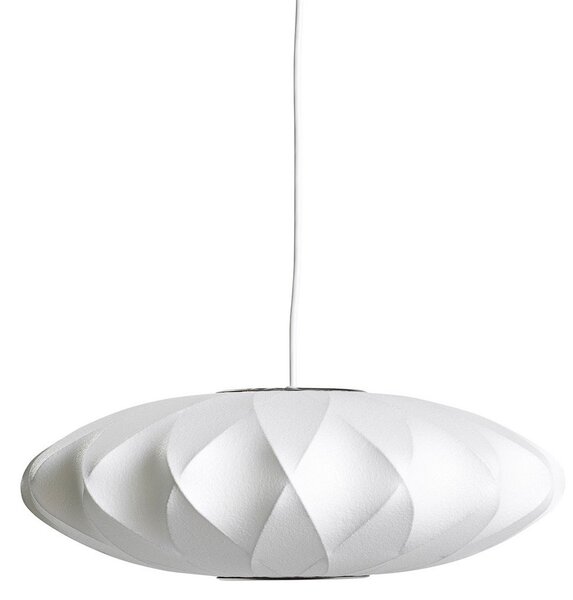 Lampa Wisząca HAY, Nelson Saucer Bubble Crisscros, ściemnialny, biały, salon, tworzywo sztuczne, design