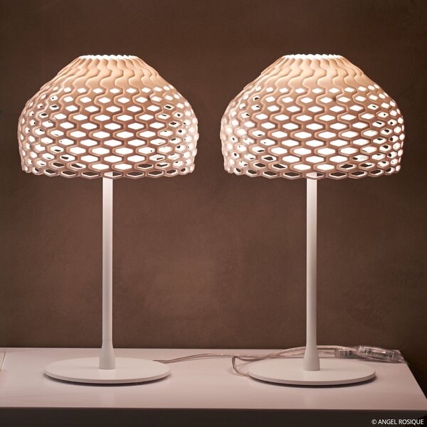 Lampa Stołowa FLOS, Tatou T, ściemnialny, biały, salon, metal, design