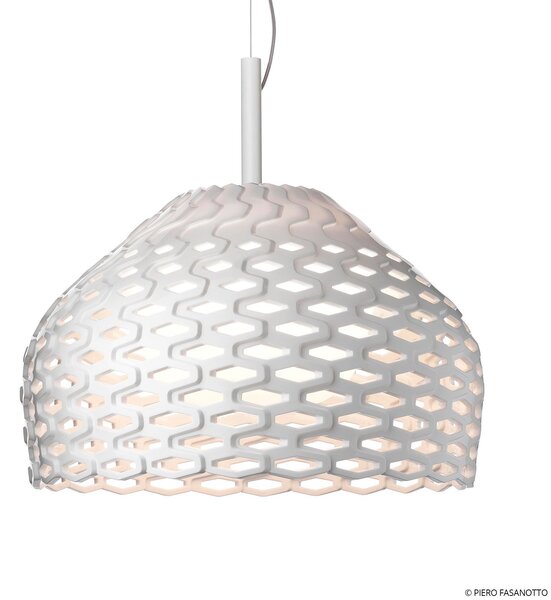 Lampa Wisząca FLOS, Tatou, ściemnialny, biały, salon, tworzywo sztuczne, design