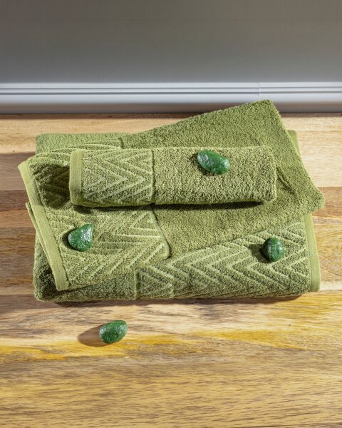 Komplet ręczników Terry 3szt. moss green