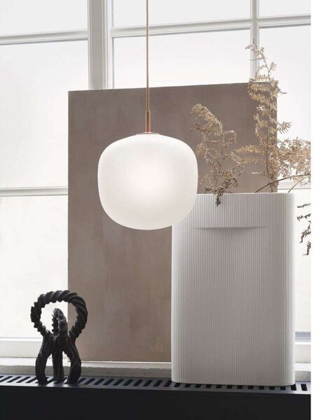 Lampa Wisząca Muuto, pomarańczowy, salon, szkło