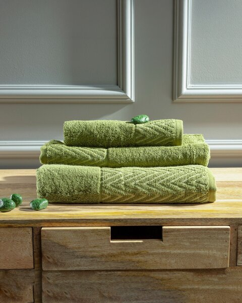 Komplet ręczników Terry 3szt. moss green