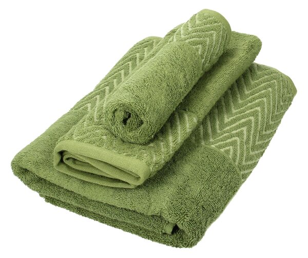Komplet ręczników Terry 3szt. moss green