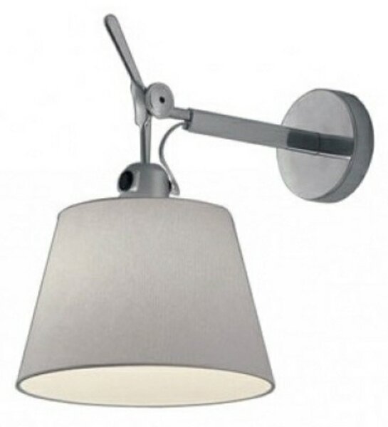 Lampa Ścienna Artemide, ściemnialny, szary, salon, tkanina | tekstylia