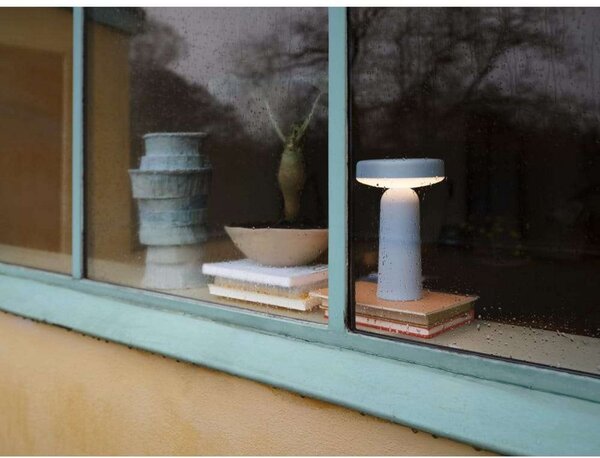 Lampa Stołowa Muuto, ściemnialny, szary, salon, tworzywo sztuczne