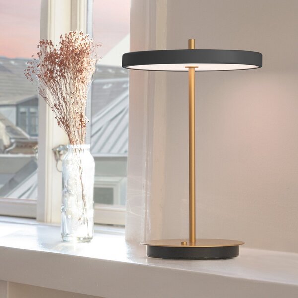Lampa Stołowa UMAGE, Asteria Move, ściemnialny, złoty | mosiężny, salon, metal, design