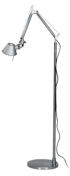 Lampa Podłogowa Artemide, ściemnialny, metaliczny, salon, aluminium, design
