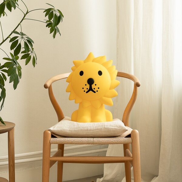 Lampa Stołowa Mr Maria, Lion, ściemnialny, żółty, pokój dziecięcy, tworzywo sztuczne