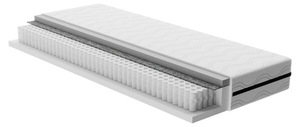 Niebieskie łóżko kontynentalne ze schowkiem 160x200 cm Elva Bold – Bonami Selection