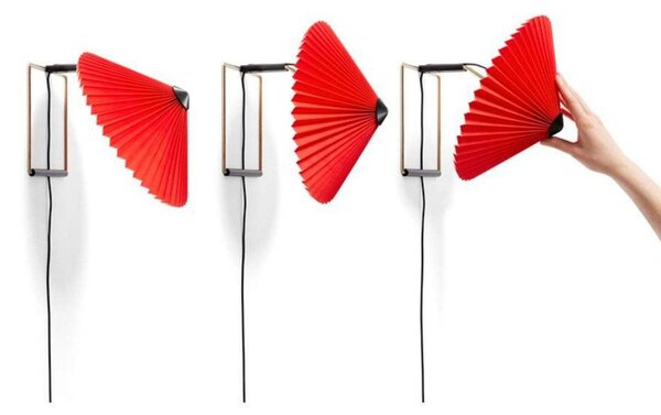 Lampa Ścienna HAY, ściemnialny, czerwony, salon, metal