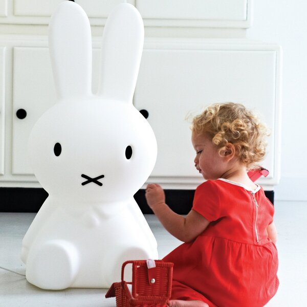 Lampa Podłogowa Mr Maria, Miffy, ściemnialny, biały, pokój dziecięcy, tworzywo sztuczne
