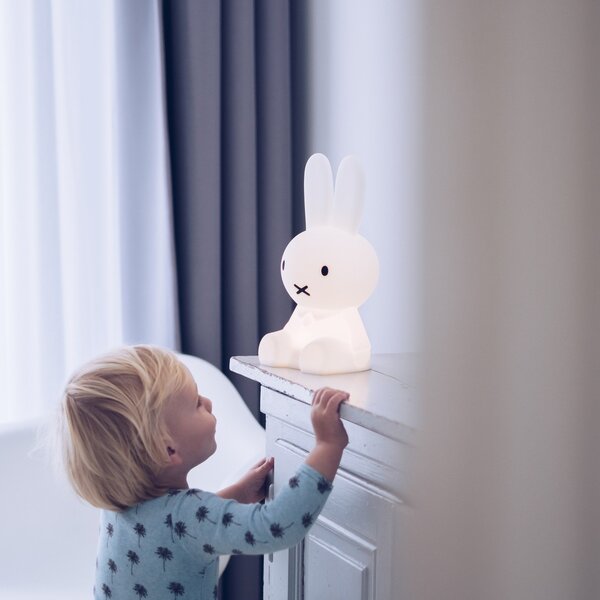 Lampa Stołowa Mr Maria, Miffy, ściemnialny, biały, pokój dziecięcy, tworzywo sztuczne