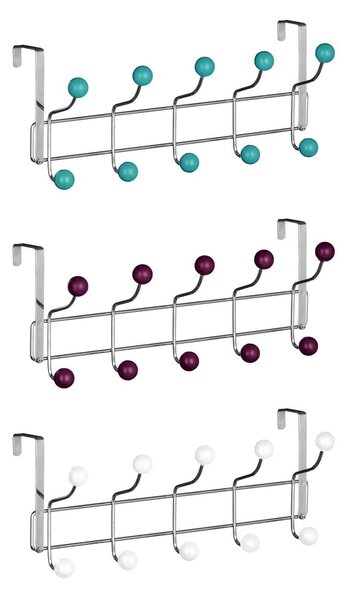 Miętowo-srebrny metalowy wieszak na drzwi 41 cm – Premier Housewares