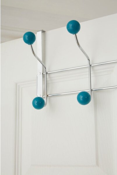 Miętowo-srebrny metalowy wieszak na drzwi 41 cm – Premier Housewares