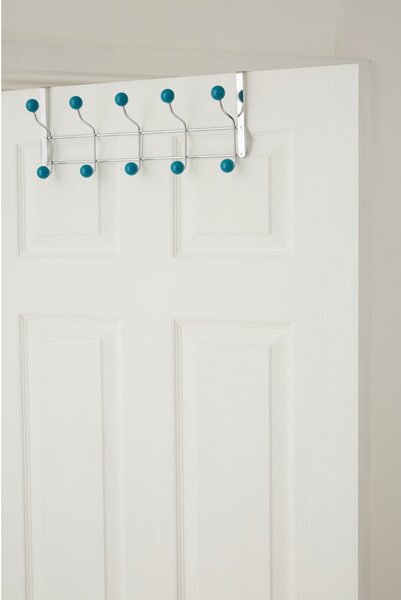 Miętowo-srebrny metalowy wieszak na drzwi 41 cm – Premier Housewares