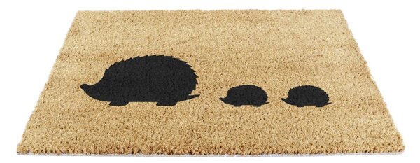 Wycieraczka z włókna kokosowego 40x60 cm Hedgehog Family – Artsy Doormats