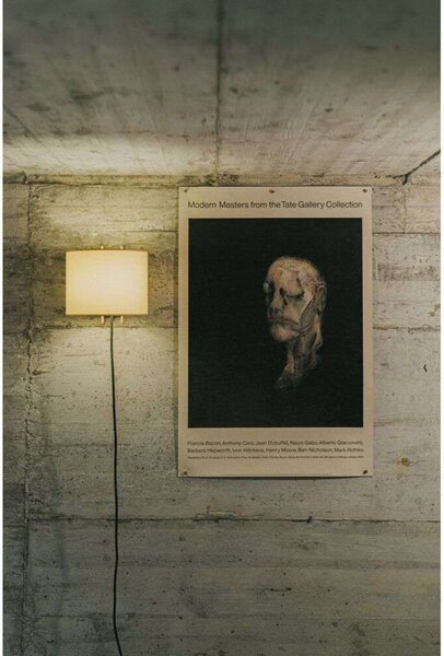 Lampa Ścienna Santa & Cole, ściemnialny, biały, salon, drewno