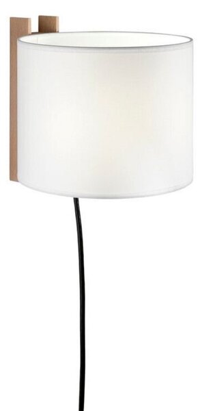 Lampa Ścienna Santa & Cole, ściemnialny, biały, salon, drewno