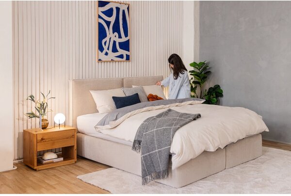Beżowe łóżko kontynentalne 180x200 cm Olia Bold – Bonami Selection
