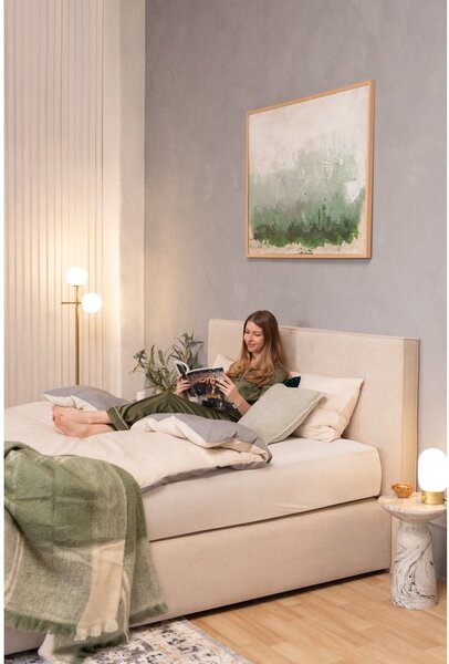 Beżowe łóżko kontynentalne 180x200 cm Olia Bold – Bonami Selection