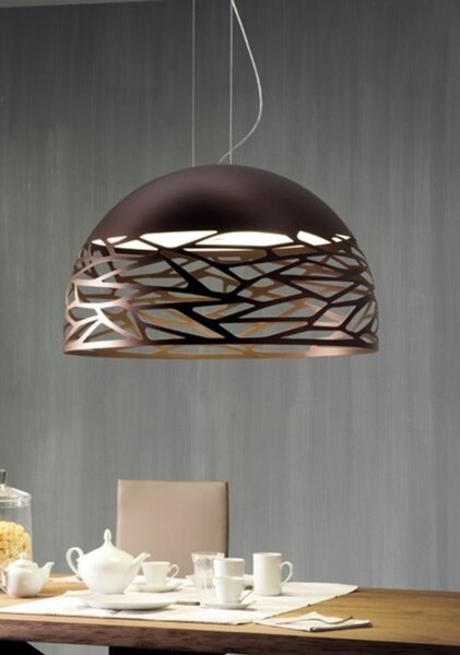 Lampa Wisząca Lodes, antyczny mosiądz, salon, metal