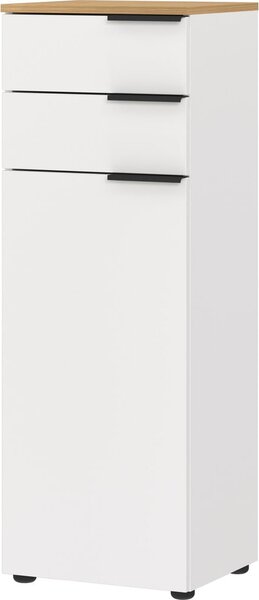 Biała wysoka szafka łazienkowa 39x111 cm Menen – Germania