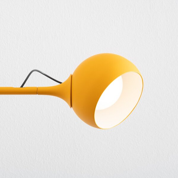 Lampa Ścienna Artemide, Ixa, ściemnialny, żółty, salon, metal, design