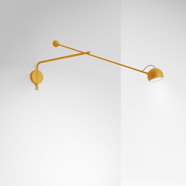 Lampa Ścienna Artemide, Ixa, ściemnialny, żółty, salon, metal, design