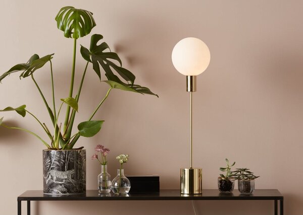 Lampa stołowa w kolorze mosiądzu Markslöjd Uno Table Brass