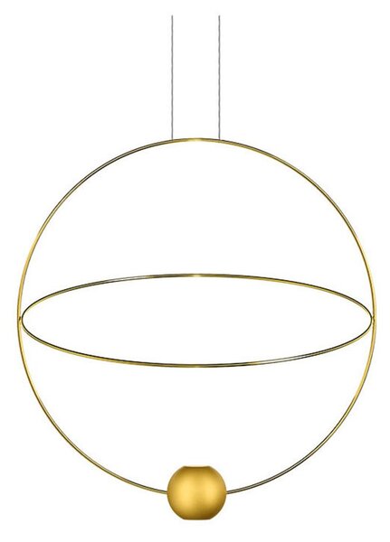 Lampa Wisząca Lodes, ściemnialny, złoty | mosiężny, salon, metal