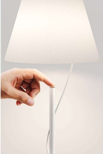 Lampa Podłogowa Lodes, ściemnialny, biały, salon, metal