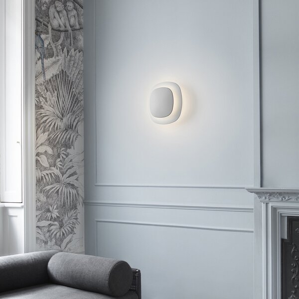 Lampa Ścienna Luceplan, Luthien, ściemnialny, biały, salon, metal, design