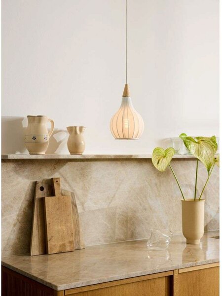 Lampa Wisząca Halo Design, biały, salon, tkanina | tekstylia